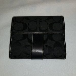 Black Coach Signature Wallet